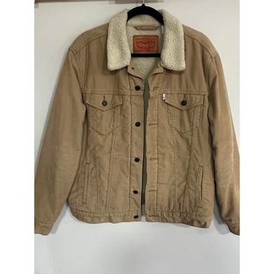 Levi s Corduroy Sherpa Trucker Jacket Men Size Large