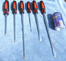 Craftsman Usa Professional Red Black Screwdriver 6 Pc Set Larger Sizes