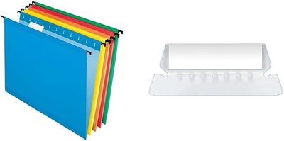 Pendaflex SureHook Reinforced Hanging Folders, Letter Size, Assorted Colors 
