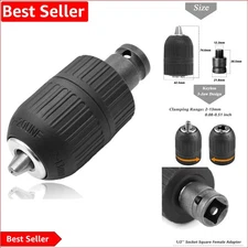 1/2-20UNF Quick Change Keyless Drill Chuck Adapter for Impact Wrenches - 2-13mm