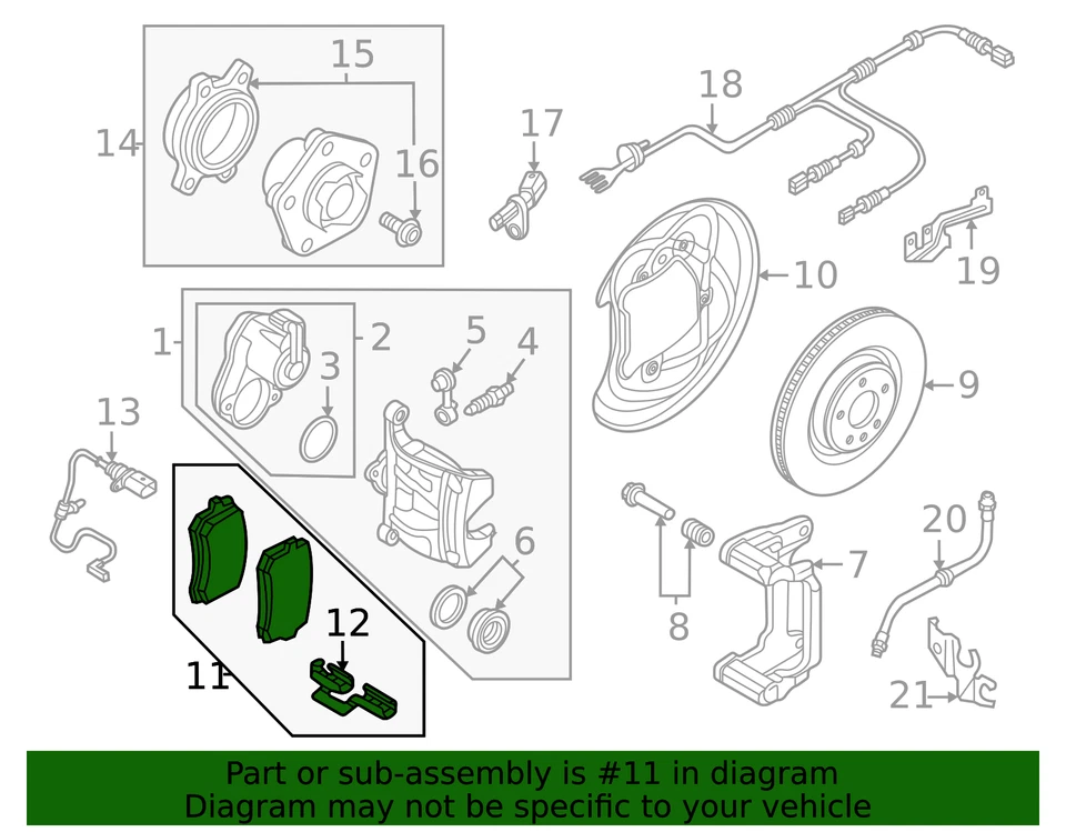 Forro de freno original Audi 80A-698-451-K Foto 2 de 2