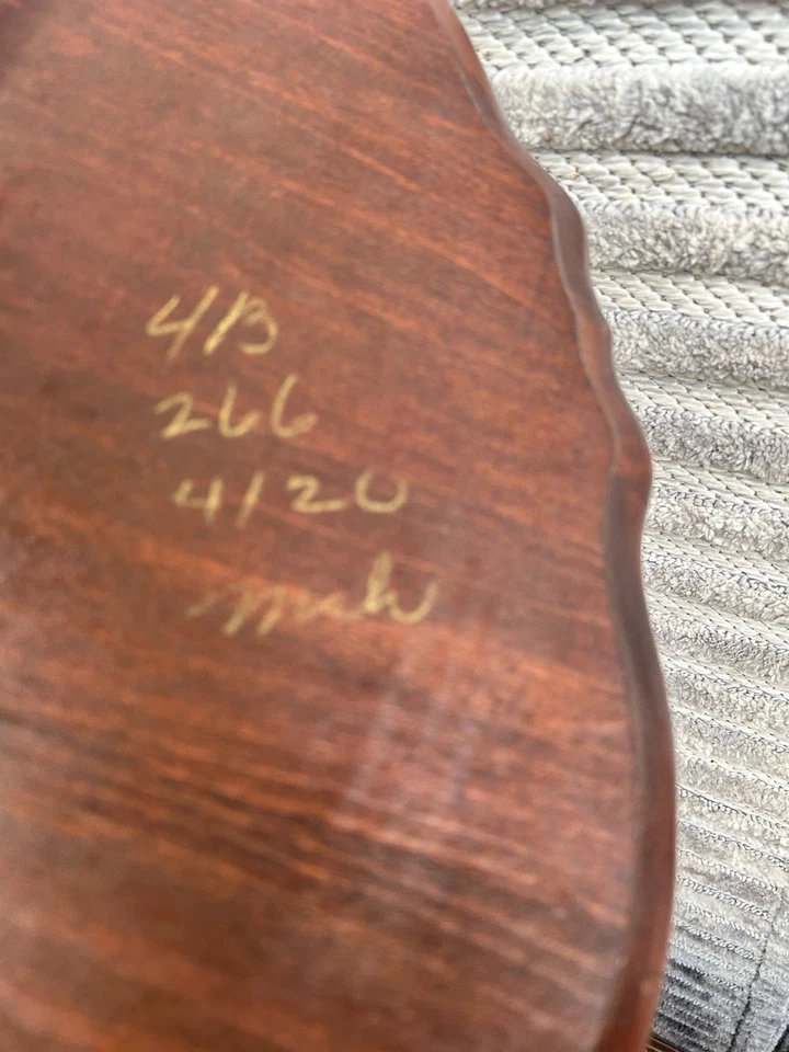 Mesa de mayordomo Imperial Furniture 3 niveles caoba genuina antigua rara Foto 2 de 4