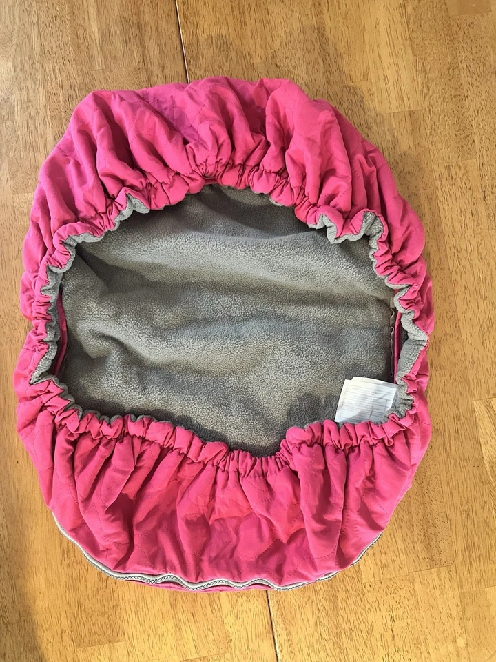 JJ Cole Rosa Paquete Me Asiento de Coche Coche Cochecito Cubierta Vellón Cremallera Alrededor Bebé Niña Foto 2 de 4