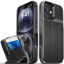 vCommute for iPhone 16 Wallet Case, Military Grade Drop Protection Flip Lea...