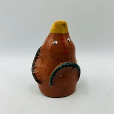 Bonnie Dean Studio Slipware Style Pottery Pie Bird Funnel Vent Redware Folk Art