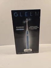 Gleem Rechargeable Toothbrush Color Aqua Blue With Charger & Travel Case *NIB*