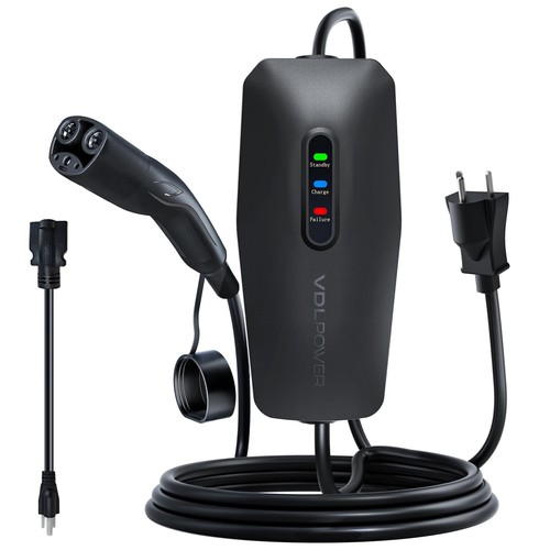 Portable Level 1 & 2 Tesla EV Charger | 16 Amp, 110V-240V, 20FT Cable