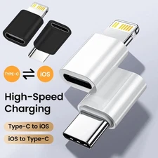 USB C to iPhone Adapter Fast Charging PD Converter Type-C Male to iOS Female