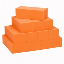15pcs Orange Nail Buffer Blocks 3-Way 80/80/100 Grit Manicure Pedicure Tools