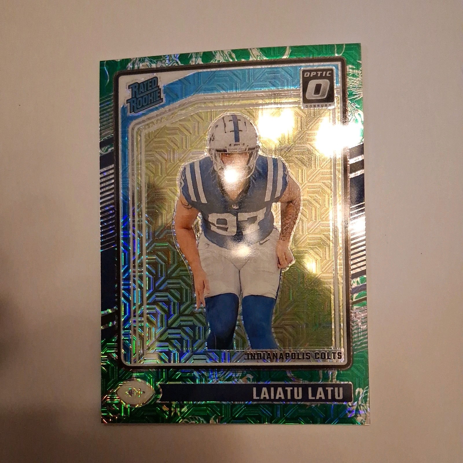 2024 Donruss Optic Rated Rookie Laiatu Latu #267 Dragon Scale Prizm (RC) /24