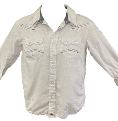 Cody James Authentic Western Apparel blau Rautenmuster L/S Shirt Jugend Large