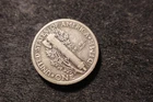 1921 F VF Solid Mercury Dime Super Fasces OHX