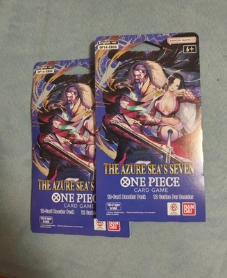 One Piece Card Game OP14-EB04 The Azure Sea's Seven, 2 SLEEVED, ENG, NEU Sealed!