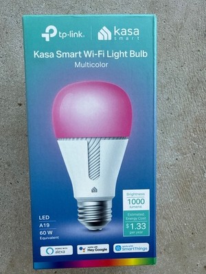 Kasa Smart Light Bulb - LED Multicolor Smart Wi-Fi Alexa Google 1000 Lumens A19