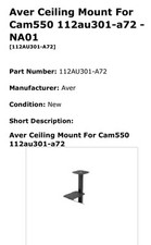AVer 112AU301-A72 conference Camera Ceiling mount Shelf