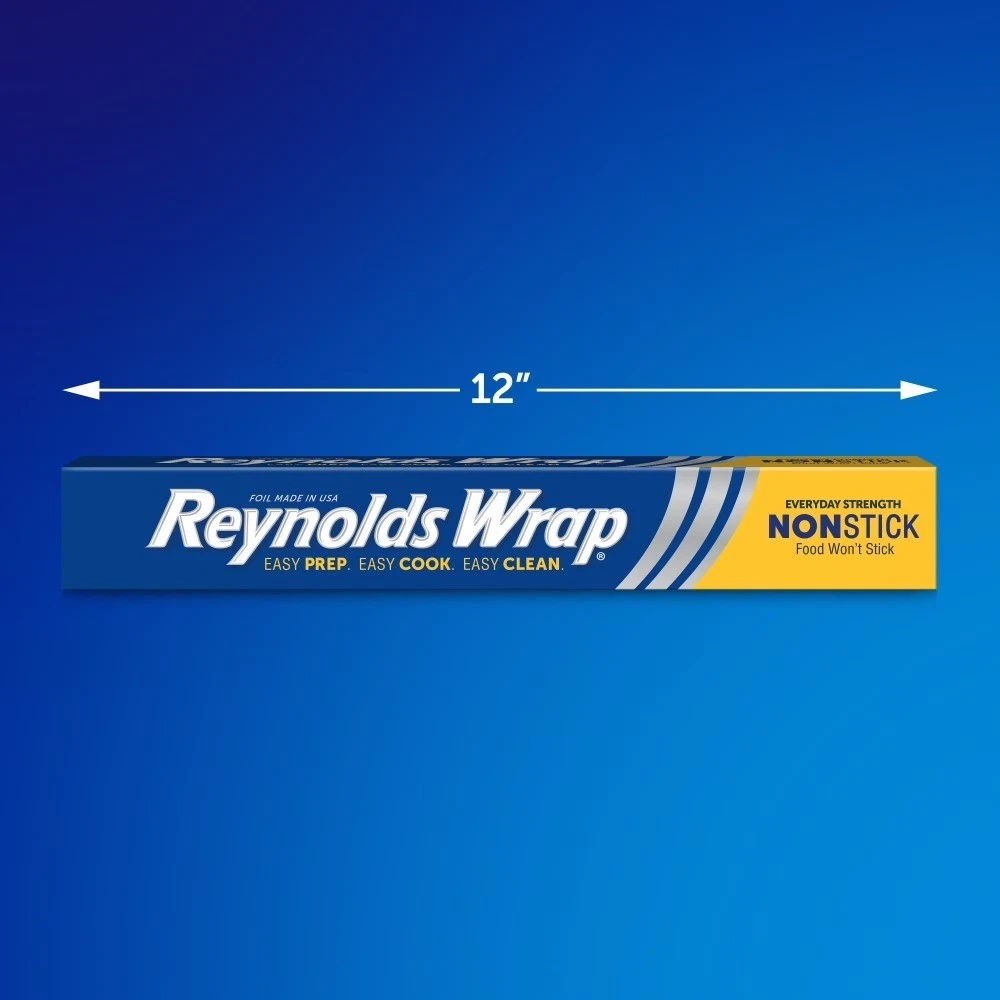 Non-Stick Aluminum Foil Roll, 12 Inch Wide, 150 Square Feet - thumbnail 2