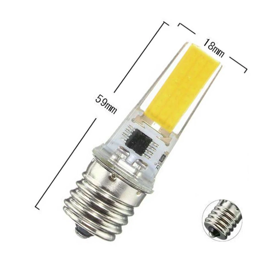Dimmable E17 LED Bulbs 5W 5-Pack, 6000K for Microwave Light & Fixtures, 120V COB - Image 2 of 4