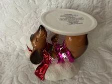Bath and Body Works Dachshund Christmas Candle Holder  NEW