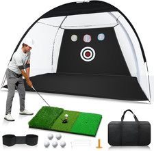 Golf Net: 10 X 7Ft Golf Hitting Practice Net for Backyard Driving, Indoor  Outd