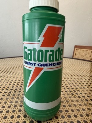 Vintage 1980s Gatorade Bottle Thirst Quencher Green Squirt Man