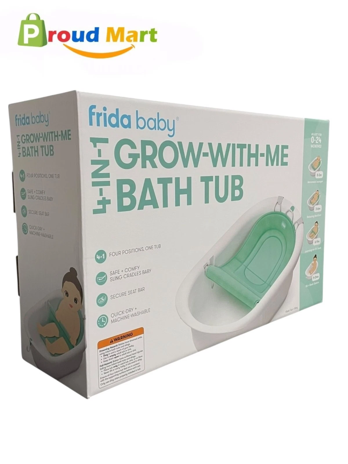 Frida Baby 4-in-1 Grow-with-Me Bathtub Head Support Non-Skid Feet
Opens in a new window or tab