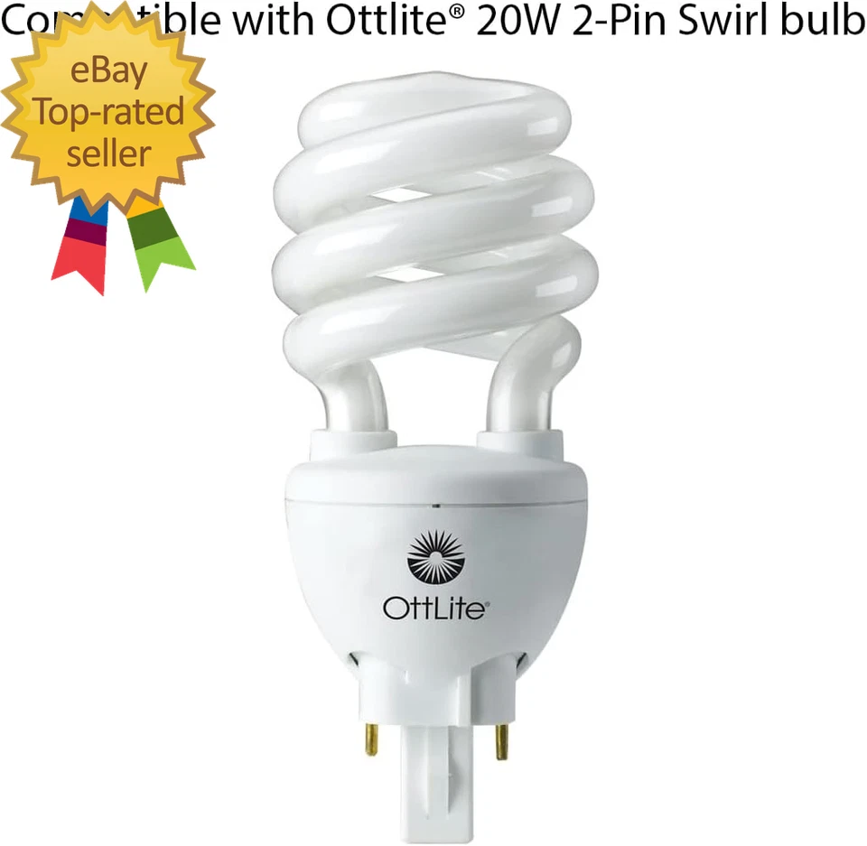 Type M LED Replacement for Ottlite 20W 2-Pin Swirl Bulb B84J35, SB20-M or SB20-M - Image 3 of 4