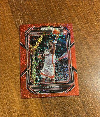 Tari Eason 2022-23 Panini Prizm Red Sparkle Rookie #258 Houston Rockets LSU RC