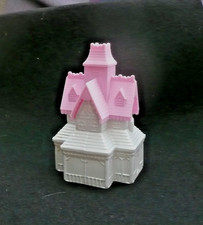 AVON VINTAGE MANOR HOUSE, ROSE COLOGNE, SCARCE MILK GLASS & EARLY PLASTIC TOP