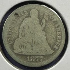 1877-CC 10C Liberty Seated Dime (90270)