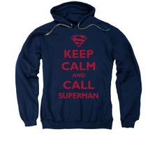 SUPERMAN CALL SUPERMAN Licensed Adult Pullover Hooded Sweatshirt Hoodie SM-3XL