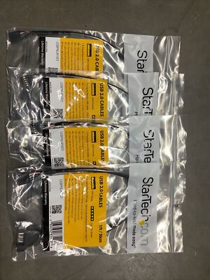 4 PACK- StarTech USBPNLAFHD1-  1 ft Panel Mount USB Cable