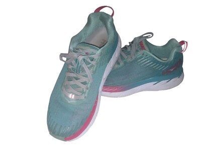 HOKA ONE ONE W Clifton Teal Running Shoes 1093756 Women's Size READ 