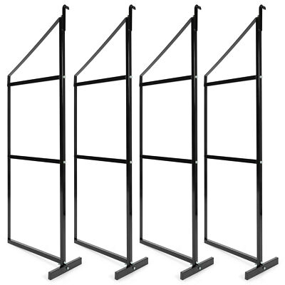 4PCS Black Cargo Shipping Container Shelving Shelf Brackets Universal 22''x60''