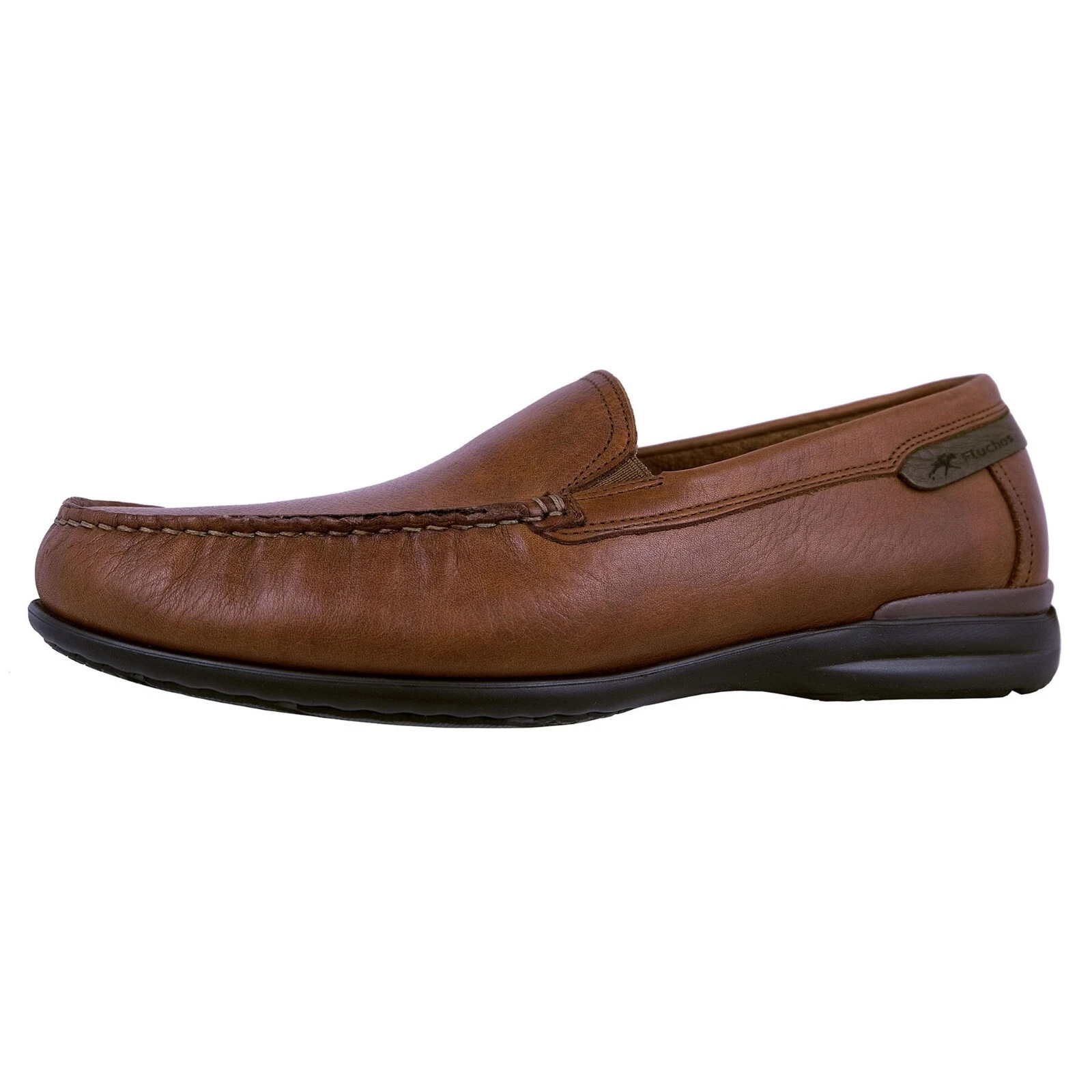 Fluchos Orion: Comfortable Loafers For Men, Lightweight Brown Leather 8682