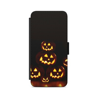 Halloween Kürbisse Grusel Flip Wallet Handyhülle für iPhone Modelle