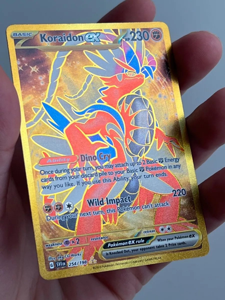 Koraidon EX GOLD 254/198 Pokemon TCG Scarlet & Violet Ultra Rare (CB)