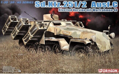 Dragon 540006966 1:35 Sd.Kfz.251/1Ausf.C Rivetted Version Halbkette Nebelwerfer