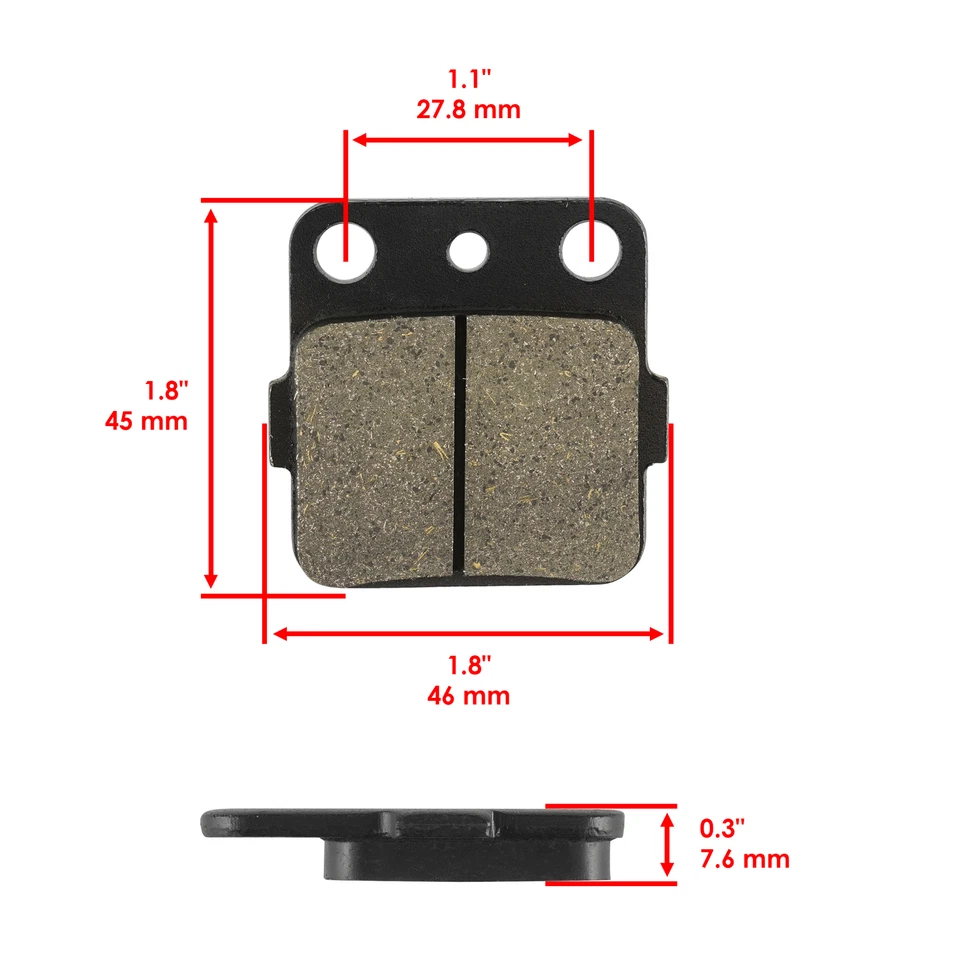 Brake Pads for Honda TRX250X TRX 250 X Fourtrax 1987-1992 Rear Brakes - Image 2 of 4
