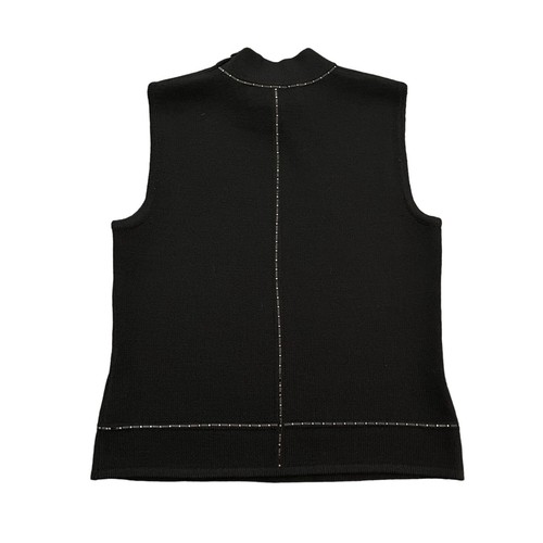 St. John Sport schwarze Strickjacke, ärmelloses Top & Rock Set, Gr. P (S) *Mängel* - Bild 8 von 12