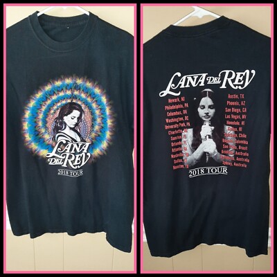 RARE HTF Lana Del Rey LDR 2018 Double Sided TOUR Shirt M | eBay