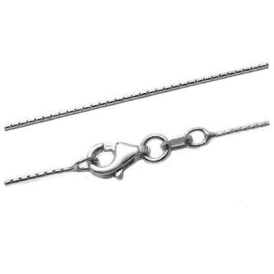 925 Sterling Silver Rhodium 0.7mm  Mirror Box Chain Necklace  made in ITALY