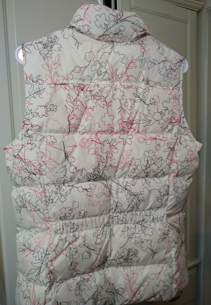 lands end white puffer vest