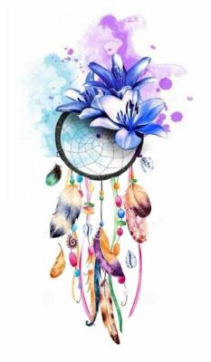 4  Dream Catcher Sticker Flower Indian Tribe Native American Tribal Spirit Sleep