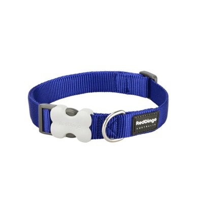 RED DINGO CLASSIC DOG COLLAR, Blue  LARGE