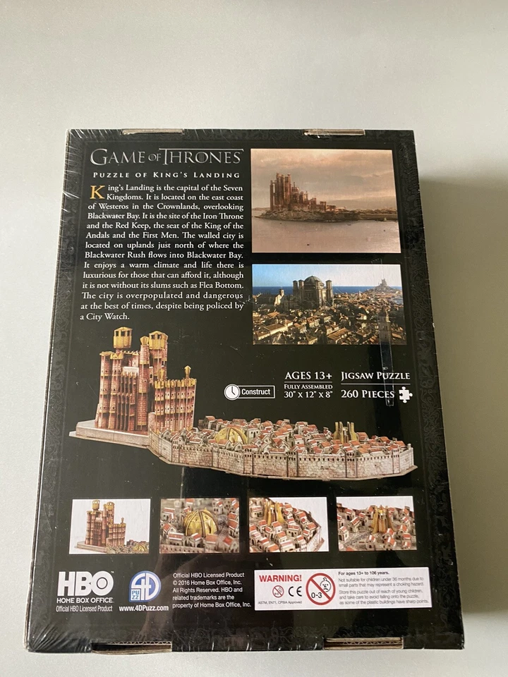 Juego de Tronos Puzzle de Desembarco del Rey 4D Puzzle Paisaje Urbano 262 Piezas Nuevo Foto 2 de 2