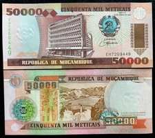 Mozambique 50000 Meticais 1993 P-138 Banknote World Paper Money UNC Bill Note
