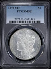 1878-P 8TF $1 Morgan Silver Dollar PCGS MS 61