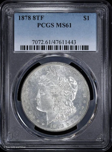 1878-P 8TF $1 Morgan Silver Dollar PCGS MS 61