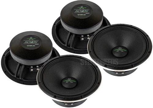 4 Deaf Bonce Apocalypse 8" 600 Watt 4 Ohm Midrange Car Speakers AP-M81AC 2 Pair
