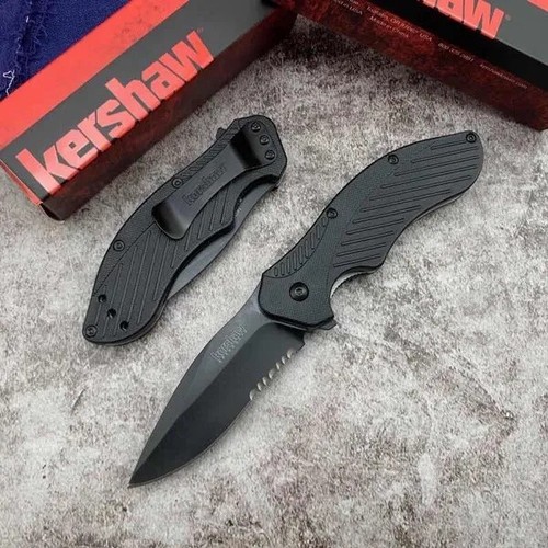Kershaw 1605CKTST Clash Folding Serrated Knife Black 87171031491 eBay